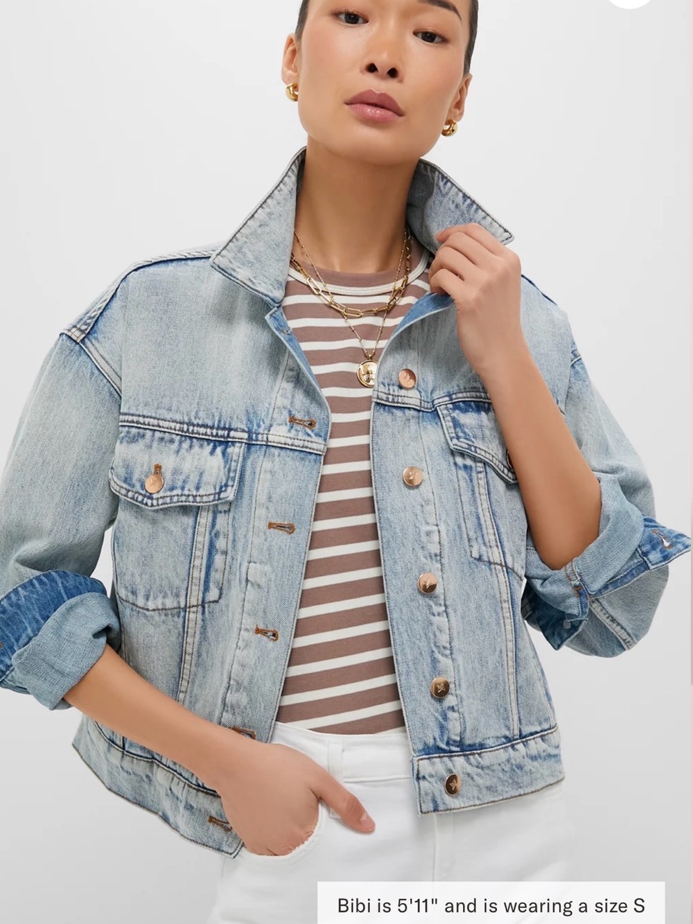 Tuckernuck Acid Wash Denim Archie Jacket Light Wash Worn Once- Medium
